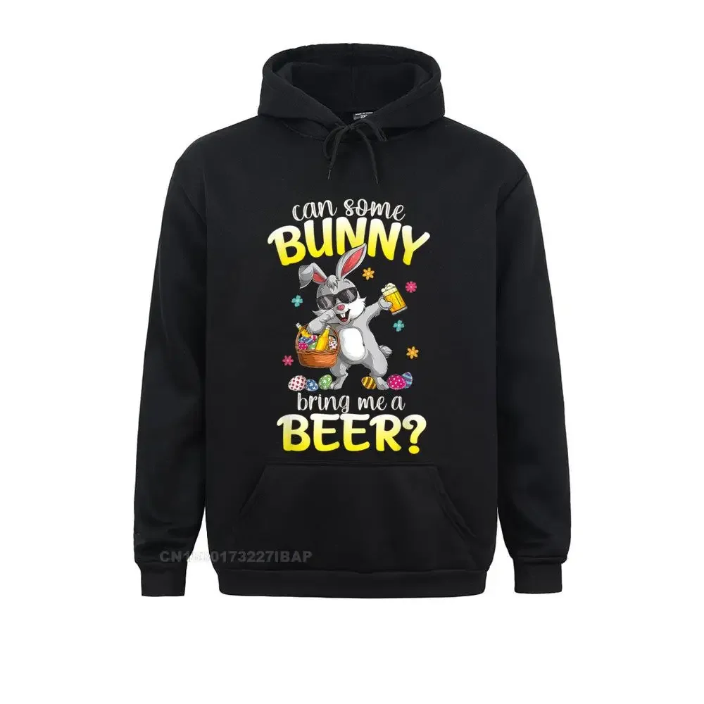 Can Some Bunny Bring Me A Beer Dabbing Rabbit Easter Day Hoodie England Style Sweatshirts Men Hoodies Personalized Sportswears