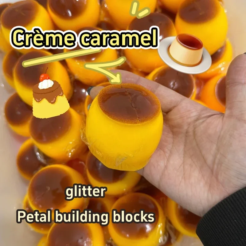 Cute And Soft Caramel Pudding Stress Ball Homemade Diy Handmade Squeeze Ball Toy Stress Relieving And Ventilating Toy Home Decor