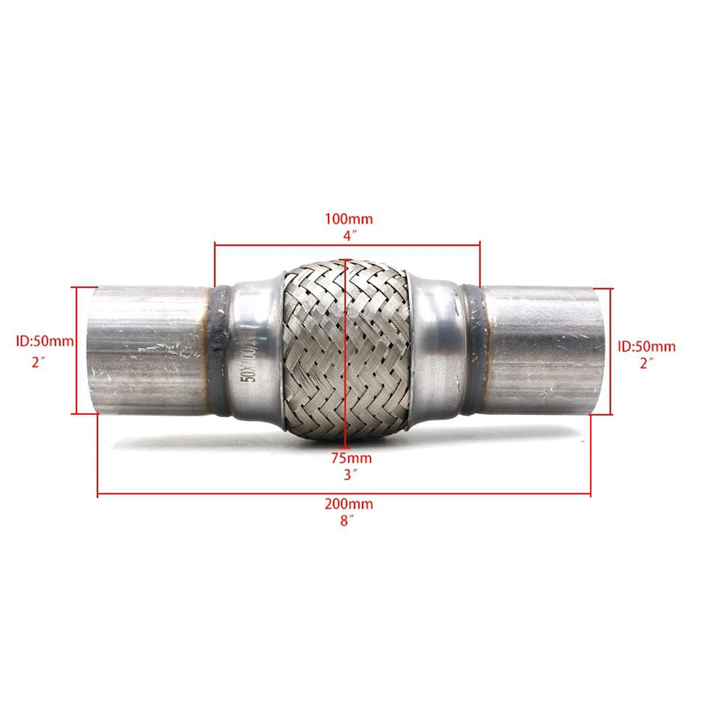 

Car Exhaust Pipe Upgrade Stainless Steel Corrugated Hose Accessories Fittings Parts