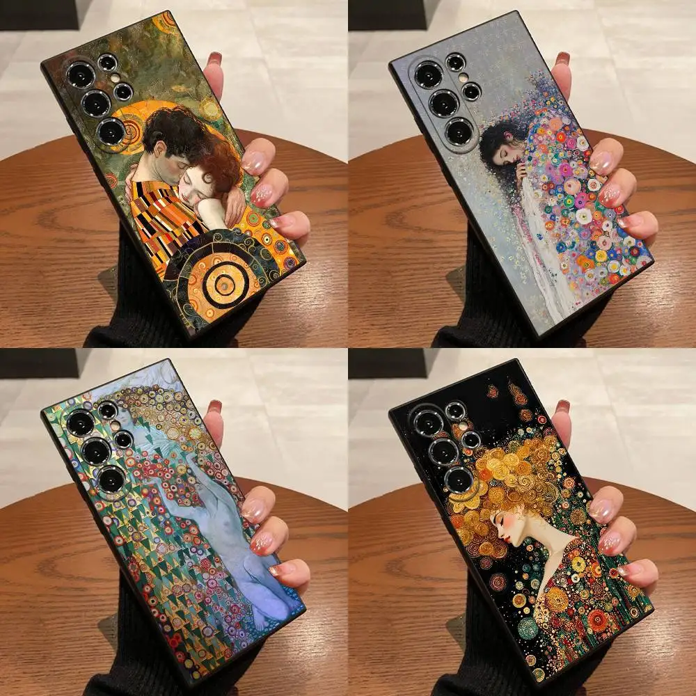 

G-Gustav Klimt ART Phone Case For Samsung S25,S24,S21,S22,S23,S30,Ultra,S20,Plus,Fe,Lite,5G Black Cover