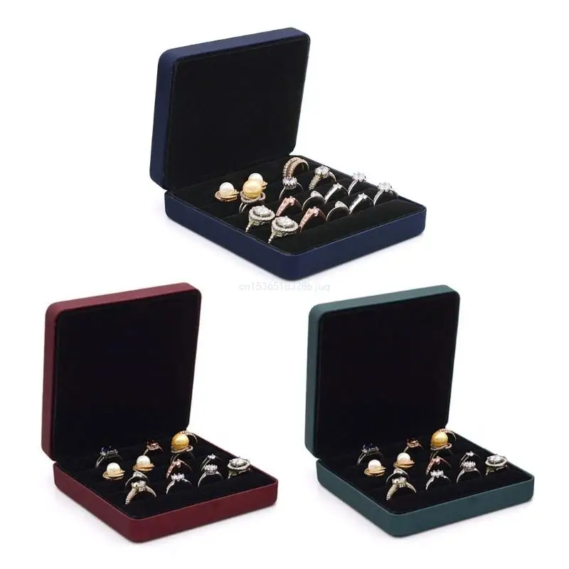 

Ring Storage Case Multiple Ring Holder for Jewelry Fit to Travel for Wedding Dropship