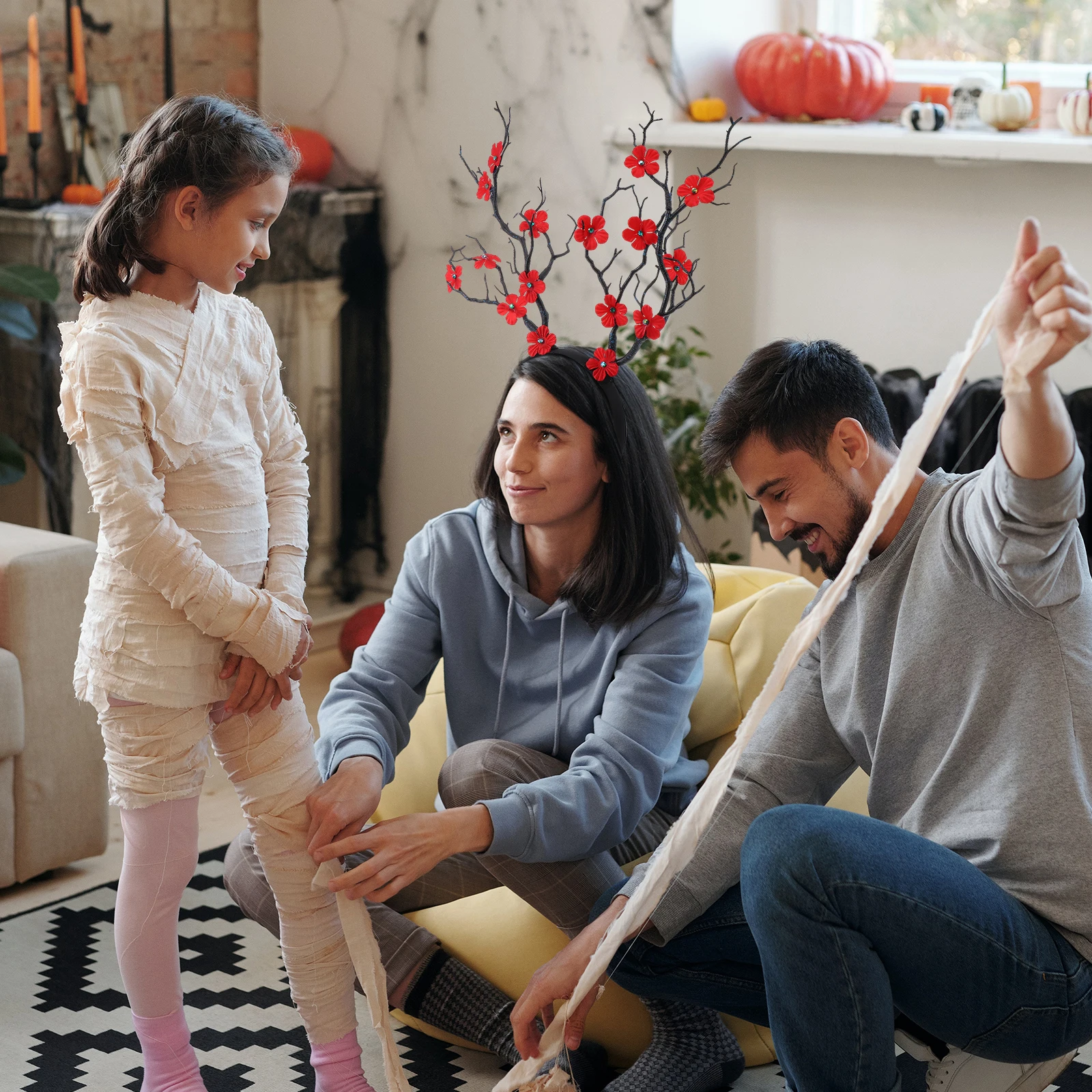 

1pc Deer Horn Shape Hairband for Girl Halloween Party Headpiece Costume Hair Accessory Hair Hoop Headdress Horn Decor Antler