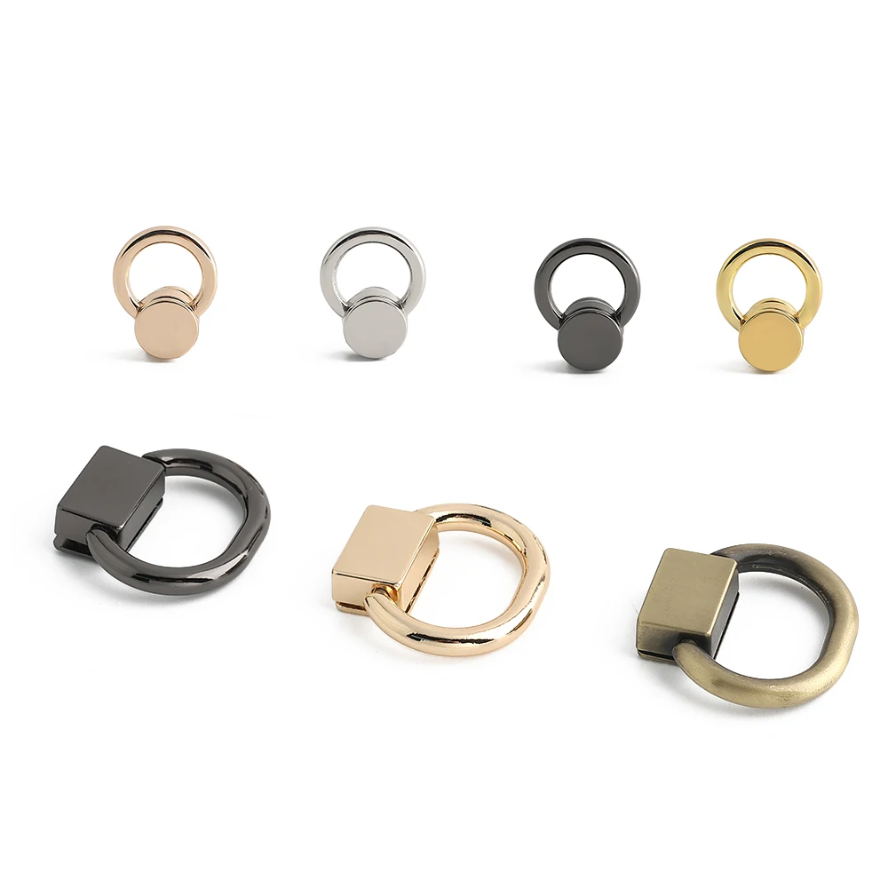 10/30/100PCS Metal Leaf Shape Bag Anchor D-ring For DIY Leather Shoulder Handbag Straps Hanger Hooks Connector Clips Accessories