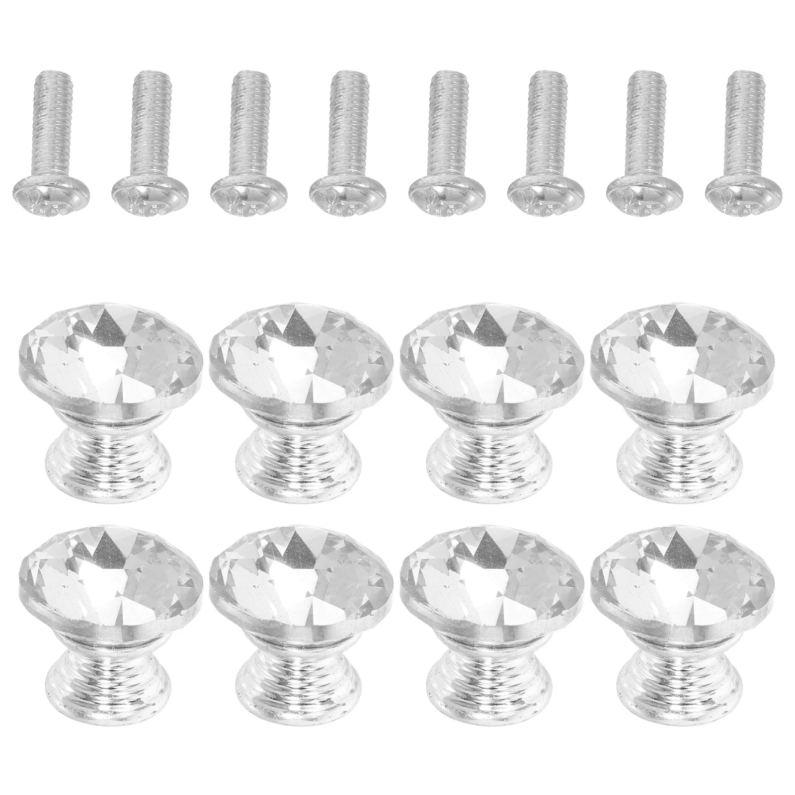 8 قطعة مقابض مضمد كريستال واضح مقابض باب الخزانة درج صغير مريح يسحب لأثاث خزانة المطبخ