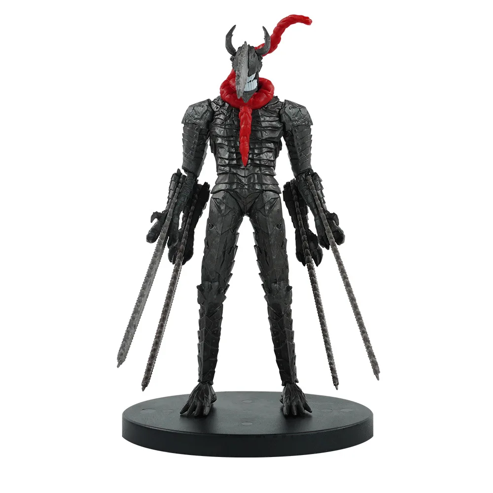 Anime Chainsaw Man Samurai Sword Figure PVC 4 Knife Squat Fighting Action Desktop Collection Ornaments Model Toy Gift 15CM