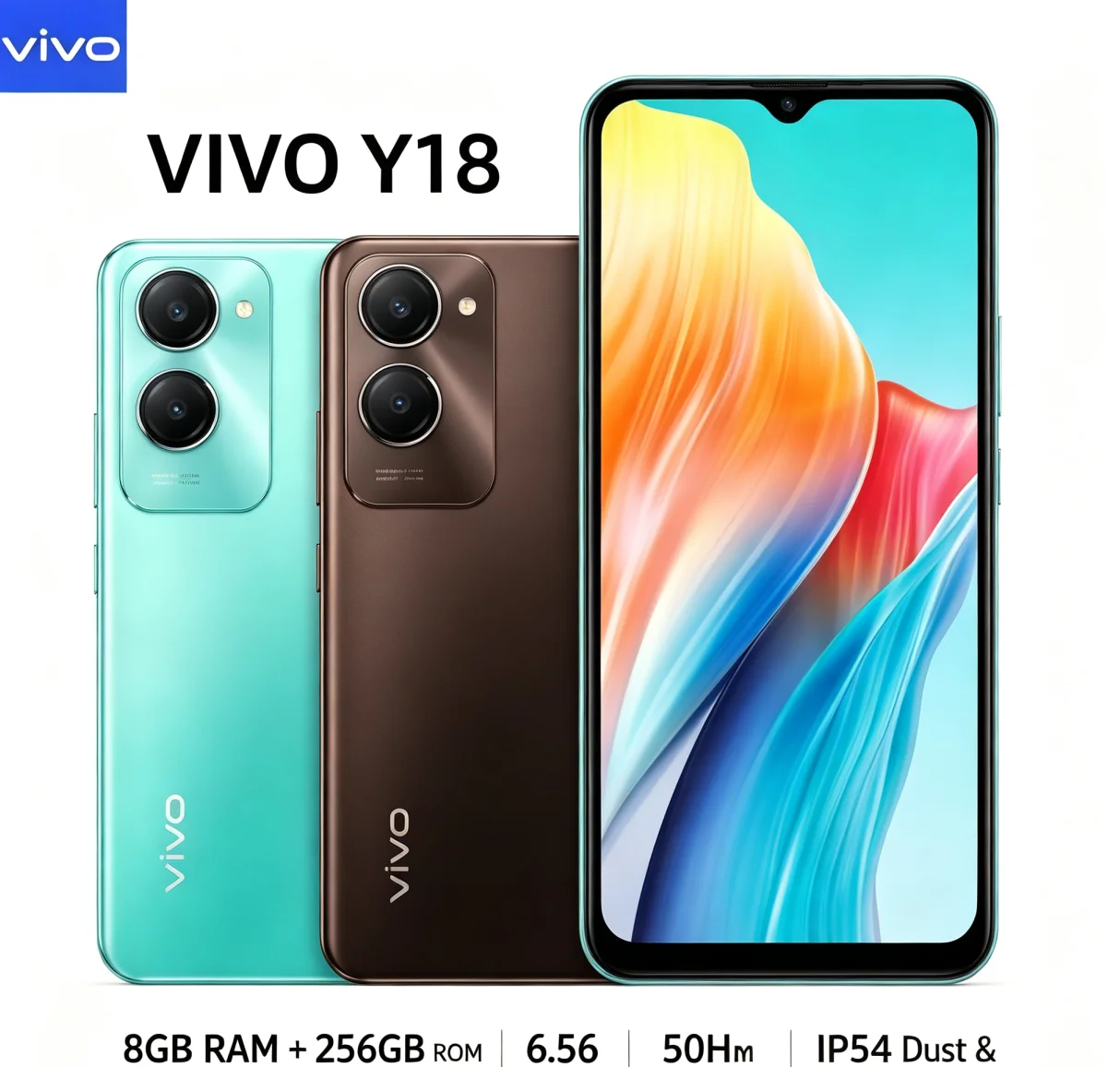 Fast‑Moving 2026 Global Unlocked VIVO Y18 Handset 8GB RAM 256GB ROM 90Hz Lag‑Free Smooth Screen 5000mAh Round‑The‑Clock Battery