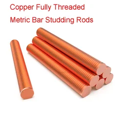 Copper Fully Threaded Metric Bar Studding Rods M4 M5 M6 M8 M10 M12 M14 Length 30mm - 500mm