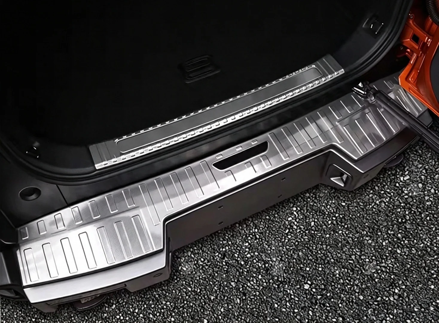 For JETOUR Zongheng G700 2025 Accessories Stainless Black Car Rear Trunk Protector Plate Anti Hit/Dust Sill Decoration Cover