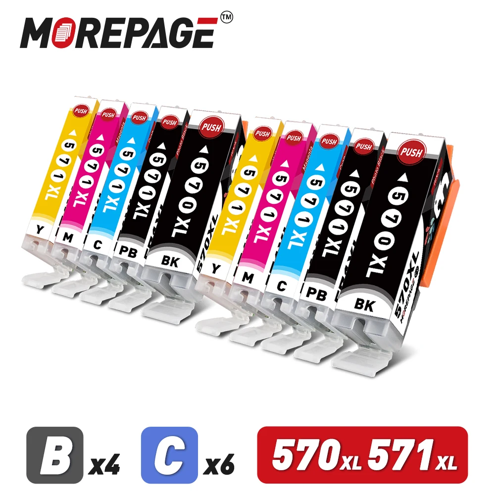 

570XL 571 Ink Cartridge For Canon PGI-570 CLI-571 XL Compatible PIXMA MG5750 MG5751 MG5752 MG6850 TS6050 TS5050 TS5051 Printer