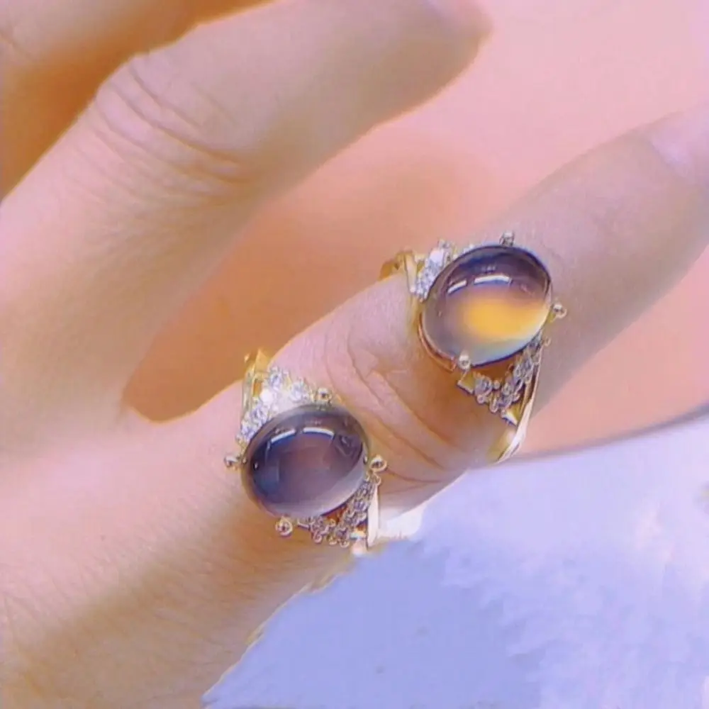 Temperature Control Color Retro Adjustable Mood Rings Moon Stone Fashion Changing Color Ring Oval Jewelry