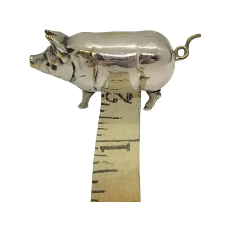 Tape Measure Antique Pig Mini Tape Measure Retro Metal Measuring Tape Small Ruler For Home Sewing Craft Desk Decor Vintage Gift