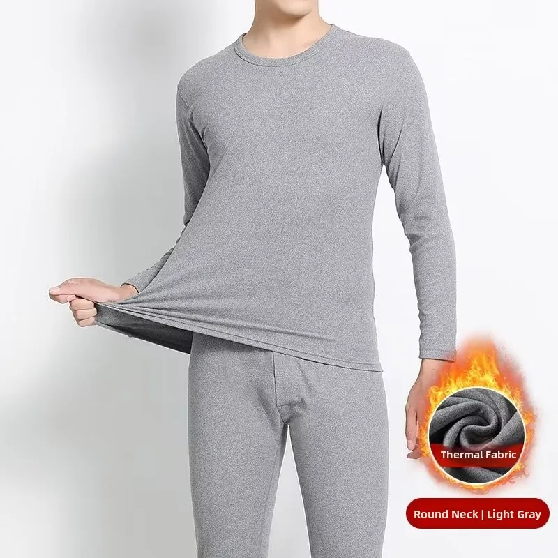 

Thickened Fleece Men's Thermal Underwear Set Warm Winter Clothes Anti-Cold Youth plus Size Long Sleeve Pants for Autumn And W...