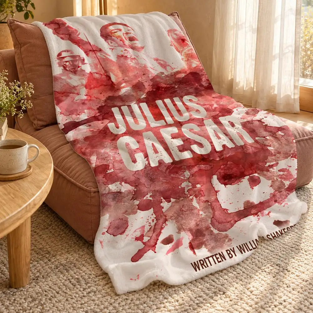 Julius Caesar Throw Double Sided Flannel Throw Blanket Soft Travel Camping Sofa Bed Home
