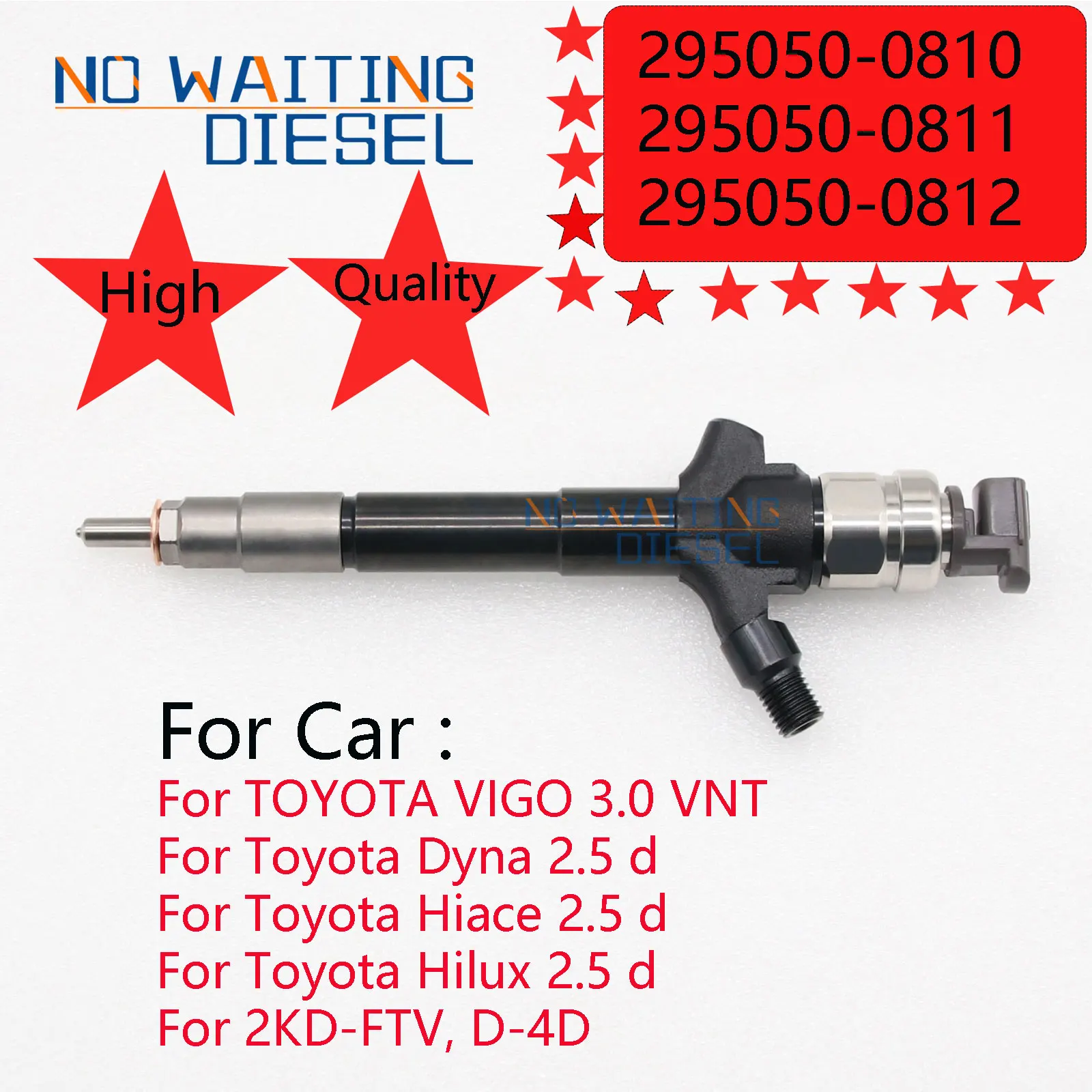 295050-0810 295050 0811 295050-0812 Fuel Injector Assembly 295050 0810 2950500811 295050 0812 For Toyota Dyna