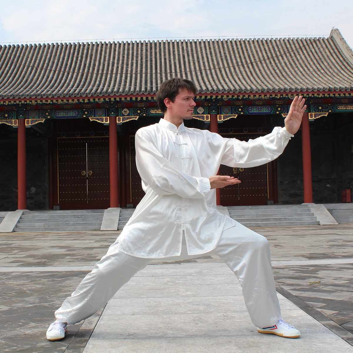 Children traditional boxing performance suits simulation silk Kungfu Wushu Taiji Uniform Professional martial arts clothing view 3