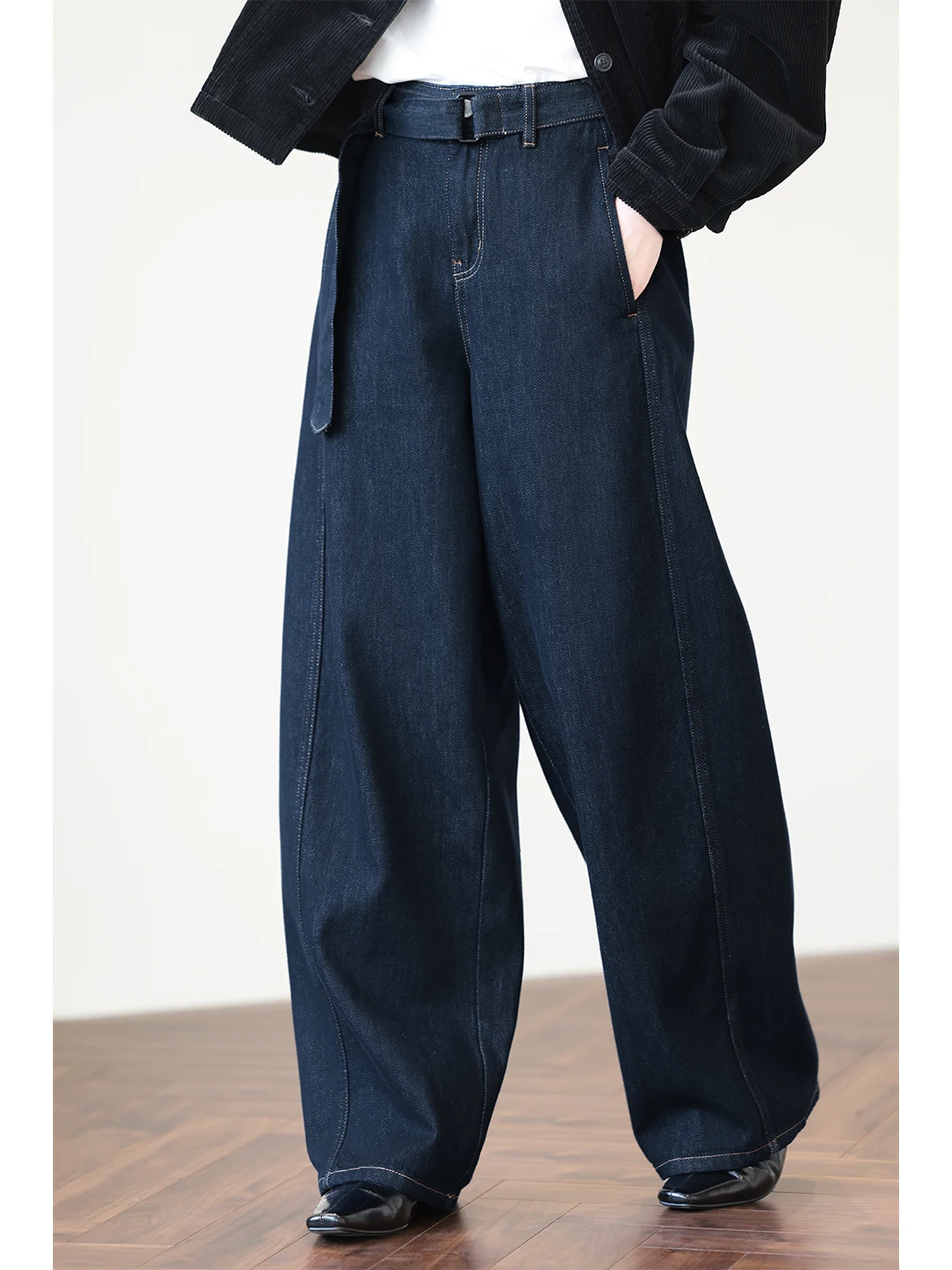 

Женские джинсы Deep Blue свободного кроя с высокой талией, широкими штанинами, на хлопковой подкладке, с поясом, длинные брюки