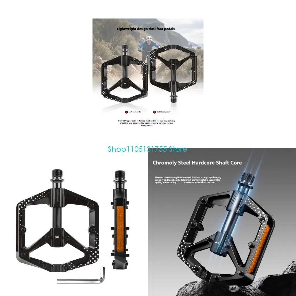 

K0EF 2pcs High Performances Bike Pedals Easyly Install Road Bike Platform Pedals