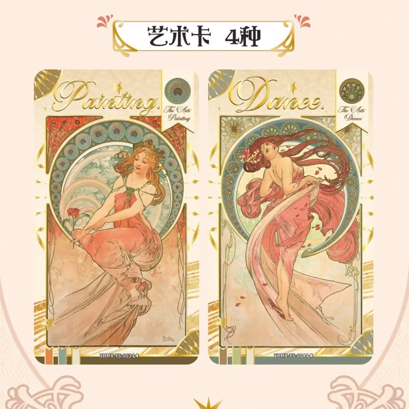 KAYOU – carte Mucha éternelle authentique, série Legacy, carte de Collection de fleurs, cartes de la magie de la ligne, cadeaux artistiques, jouets