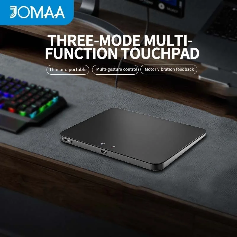 

JOMAA Wireless Trackpad for Mac and Windows Multi-Touch Surface High Precision Track Pad Multi-Gesture Touchpad Mouse