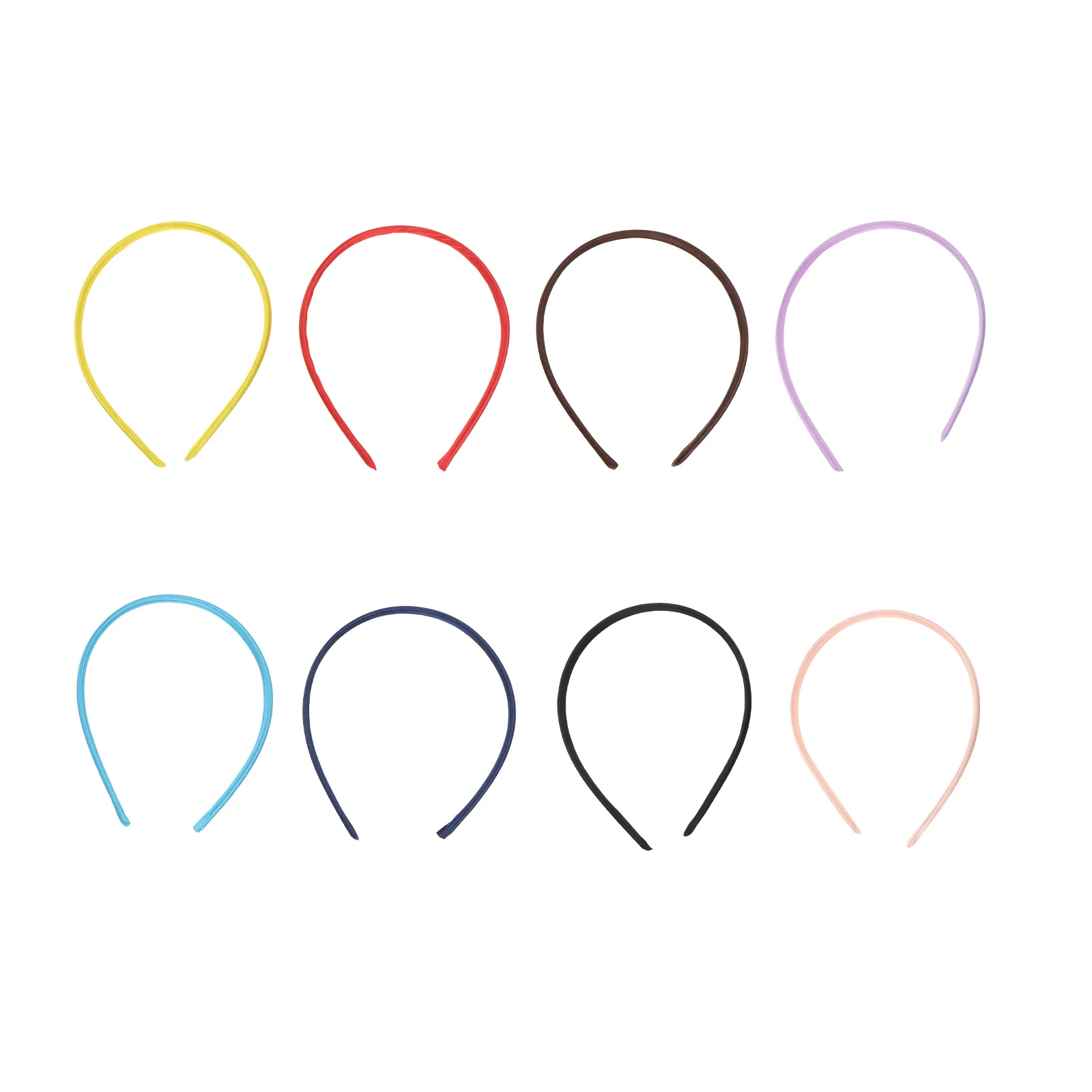 

8pcs Kids Hoop Simple Cloth Hair Bands For Children Girls Mixed Color Headwear Hair Accessories Party Christmas Gift