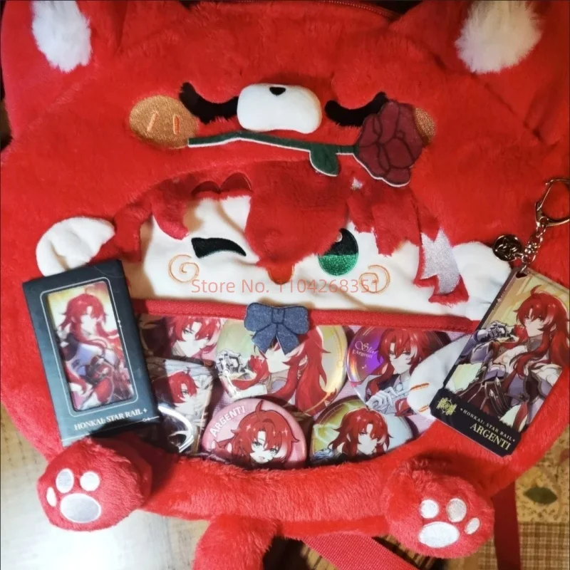 Game Honkai: Star Rail Argenti Plush Bag Shoulder Bag Cosplay Backpack Cute Toys Daily Casual Crossbody Messenger Bag Itabag