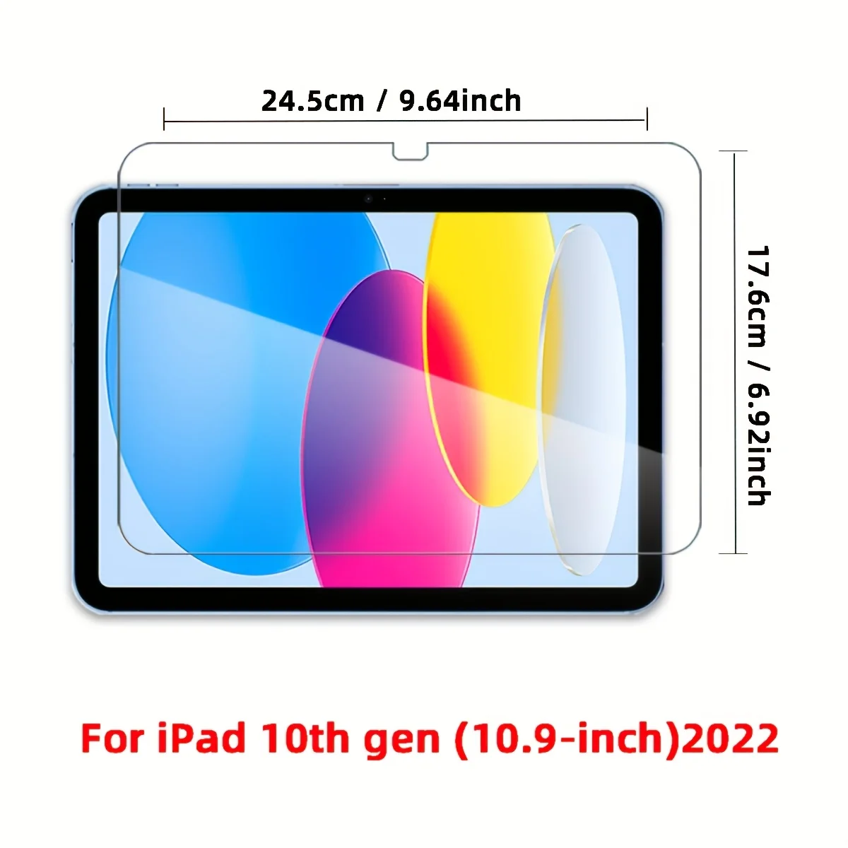 2PCS ultra-thin high definition tempered glass, screen protector, suitable for Apple iPad durable scratch-proof, no bubbles