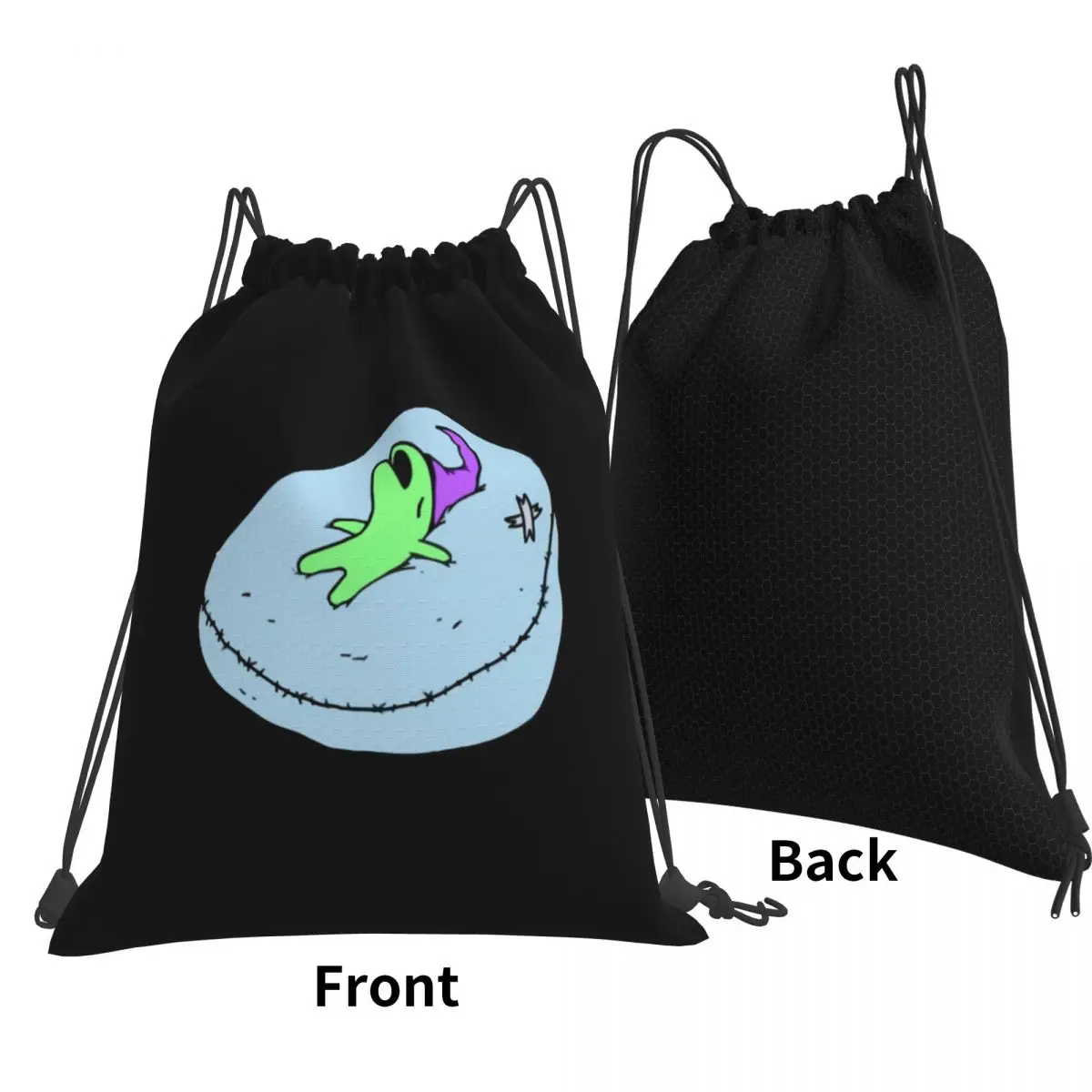 Glep Sleeping Smiling Friends Backpacks Portable Drawstring Bundle Pocket Sports Bag Book Bags for Man Woman School