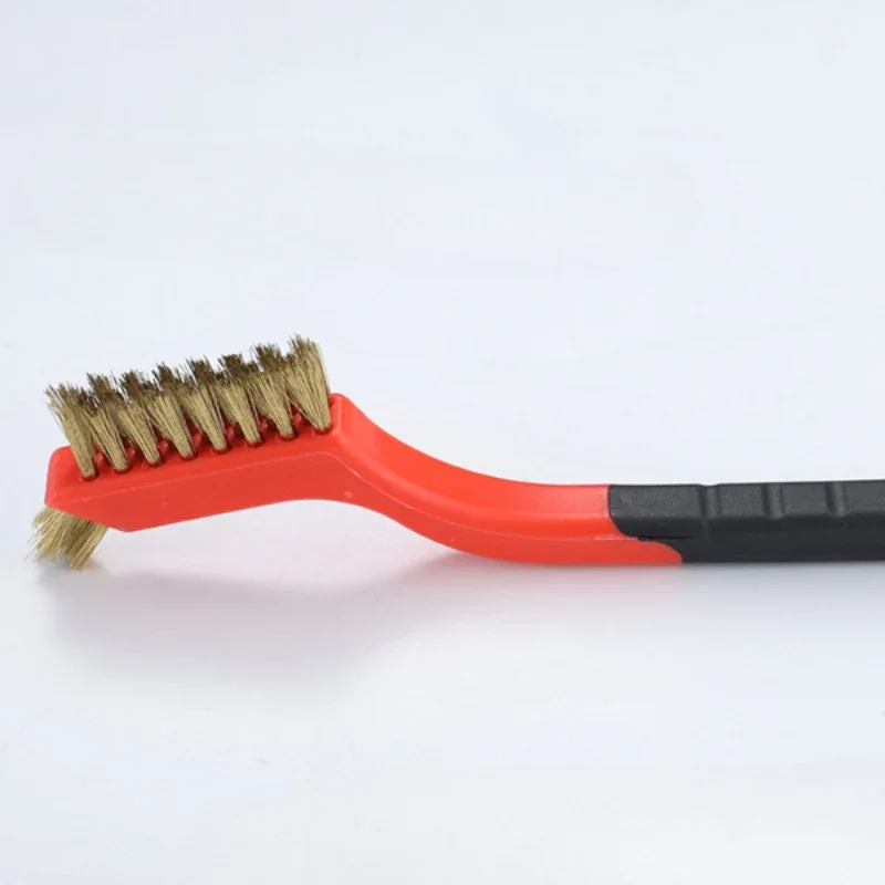 1PC Double Head Set Steel Wire Brush Stainless Steel Wire Copper Wire Brush Slot Wenplay Cleaning and Rust Removal Brush Karcher