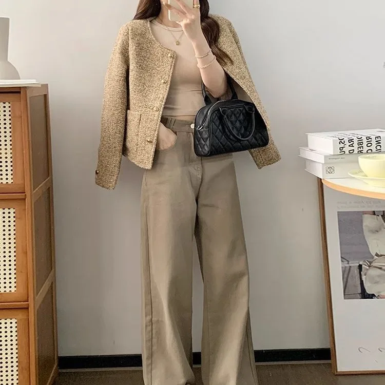 

Твидовый жакет в стиле винтаж для женщин, спортивный, для тренировок, в университетском стиле, с надписями, для команды, для школьного духа, для мероприятий