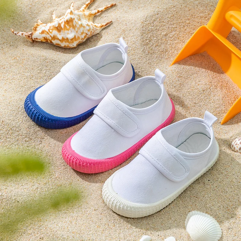2026 Children's Elastic Canvas Shoes Boys Girls' Hooded Cloth Shoes Anti Collision Floral Anti Slip Soft Sole Shoes Kids Shoes