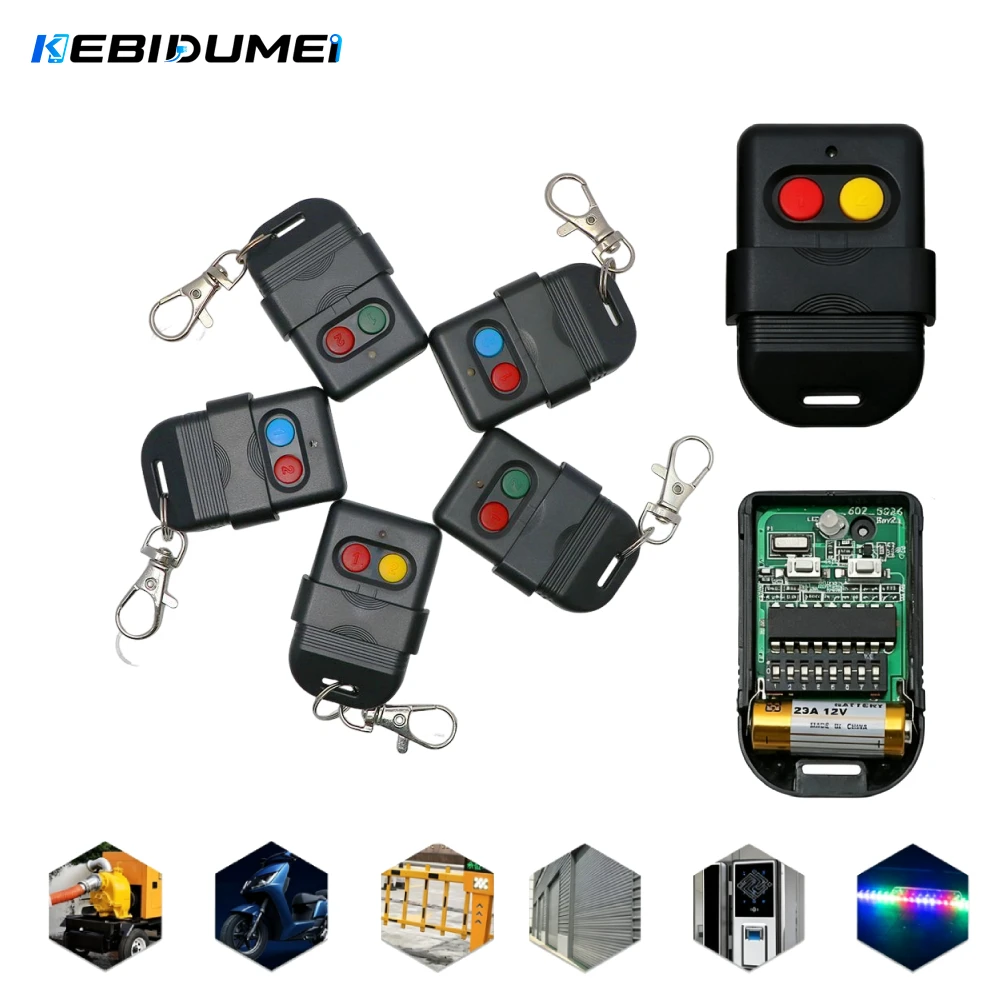 KEBIDUMEI 8 Dip Switch 433Mhz 330mhz Smart Copy Remote Control  Fixed Code 2 CH Duplicator For Gate Garage Door Opener