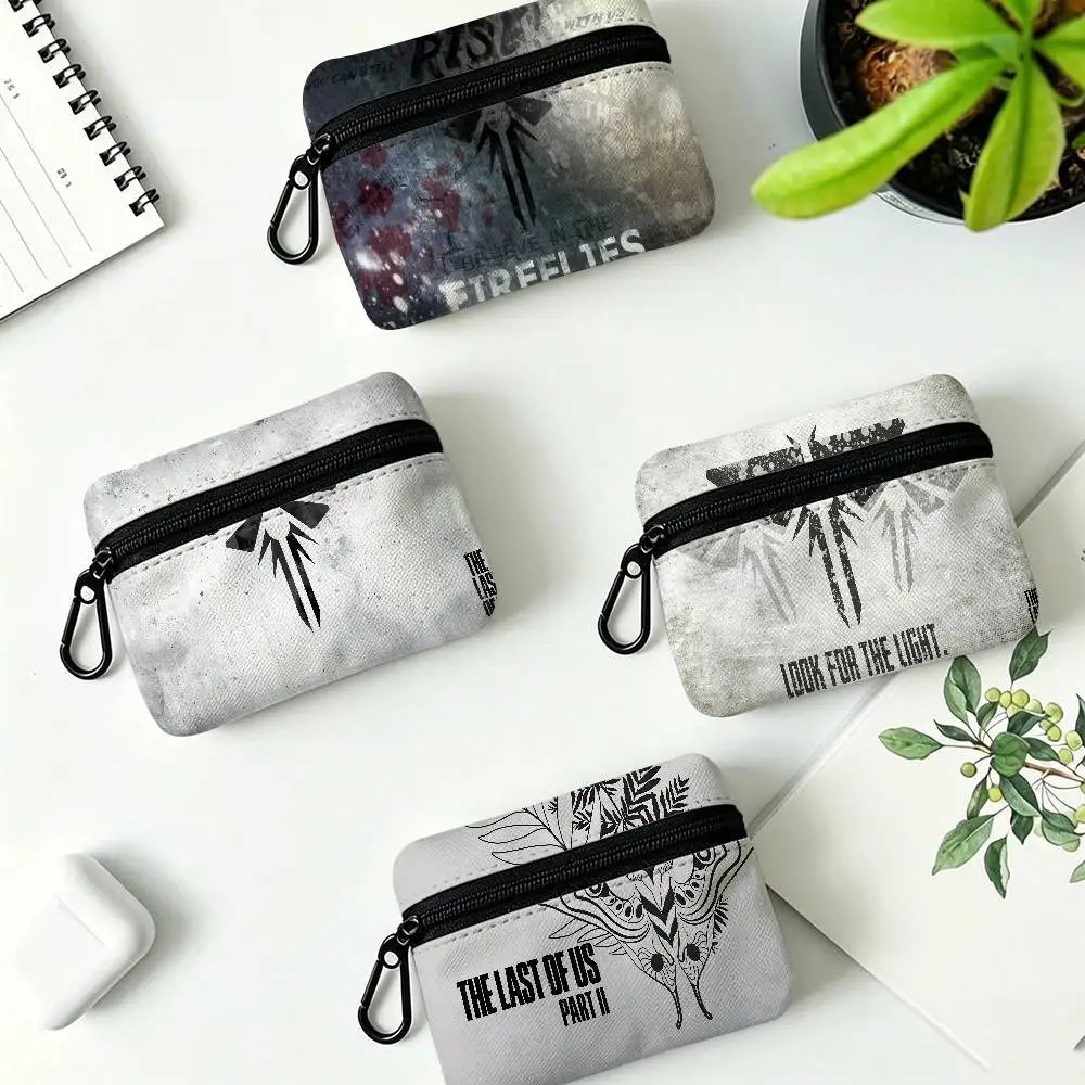 T-The-Last-Of-Us Post-Apocalyptic-Emotional Oxford Fabric Mini Coin Wallet Smooth Zipper Hanging Small Storage Bag For Travel