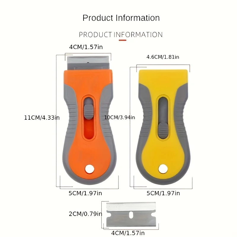 Multifunctional Plastic Handle Cleaning Shovel Knife Portable Car Labels Stickers Remover Scrapper Knife Car Wrap Cleaning Tools