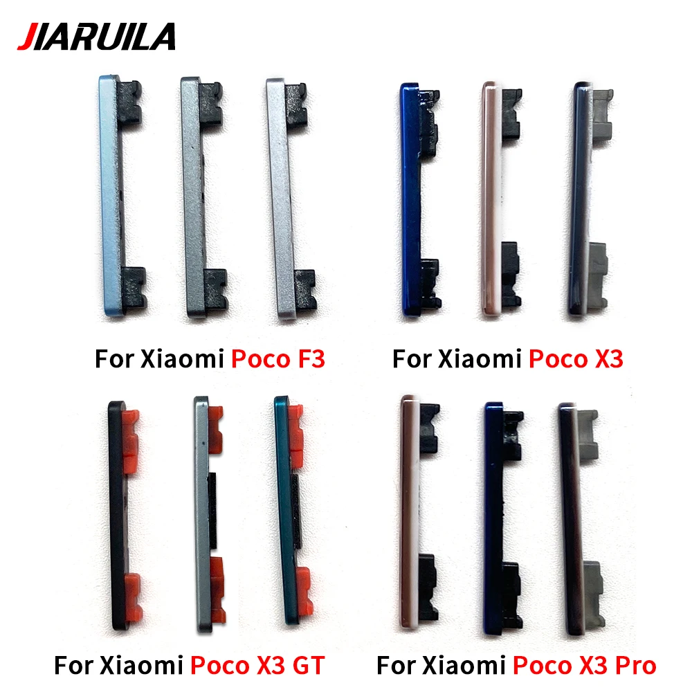 NEW Replacement Volume Power Button Side Key For Xiaomi Poco F3 X3 GT X3 X3 Pro C65 Power Volume Side Button Keys Repair Parts image 2