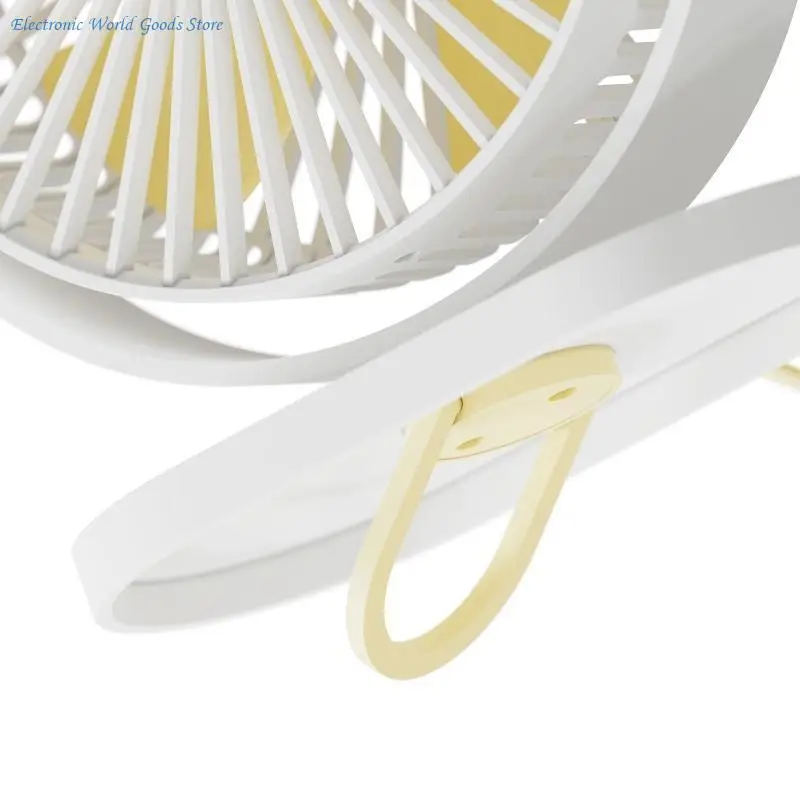 A3PD Portable Desk Fan 5.55in USB Canopy Fan Camping Fan with Hook 3-Speed Ceiling Fan Hanging Fan for Summer Camping