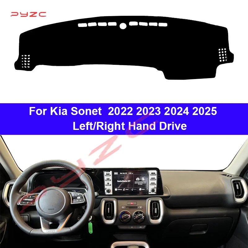 

Car Dashboard Cover DashMat For Kia Sonet 2022 2023 2024 2025 Avoid Light Pad Accessories Anti-UV Case Carpet Car Accessories