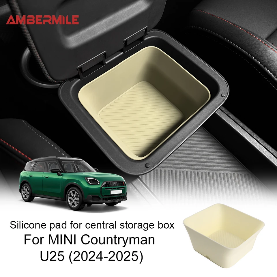 Silicone Armrest Box for Mini Countryman U25 2024 2025