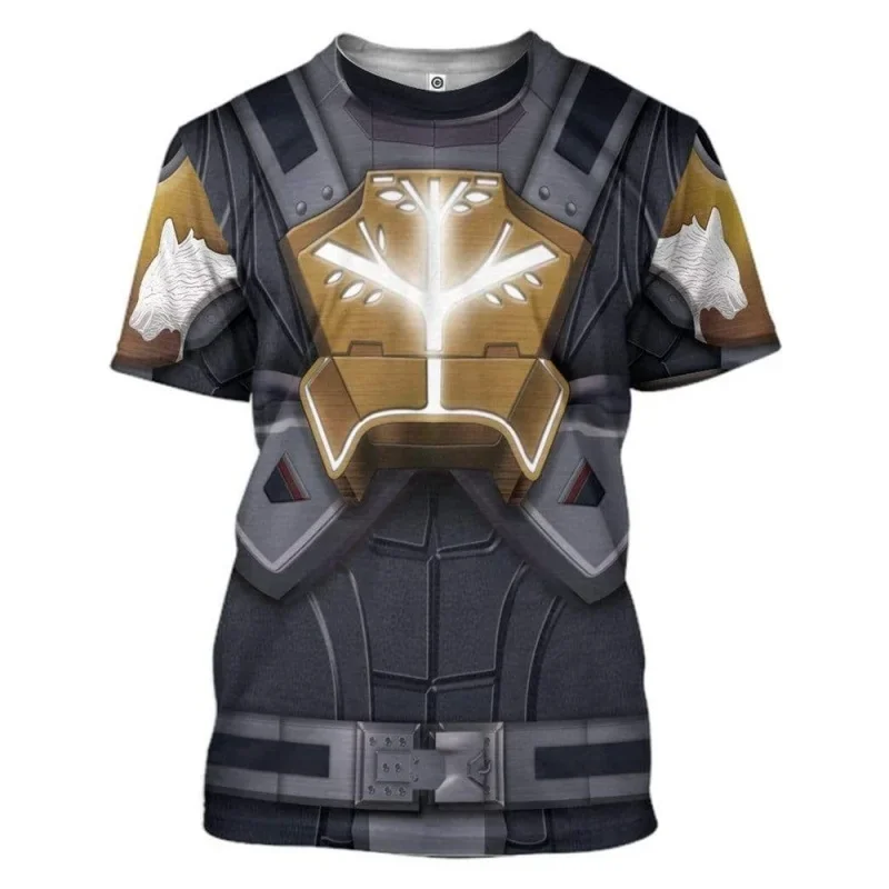 Mechanical Armor Pattern T Shirt For Men Retro Armor 3D Printed Tees Summer Casual Short Sleeve O-Neck Tops Oversized T-Shirts