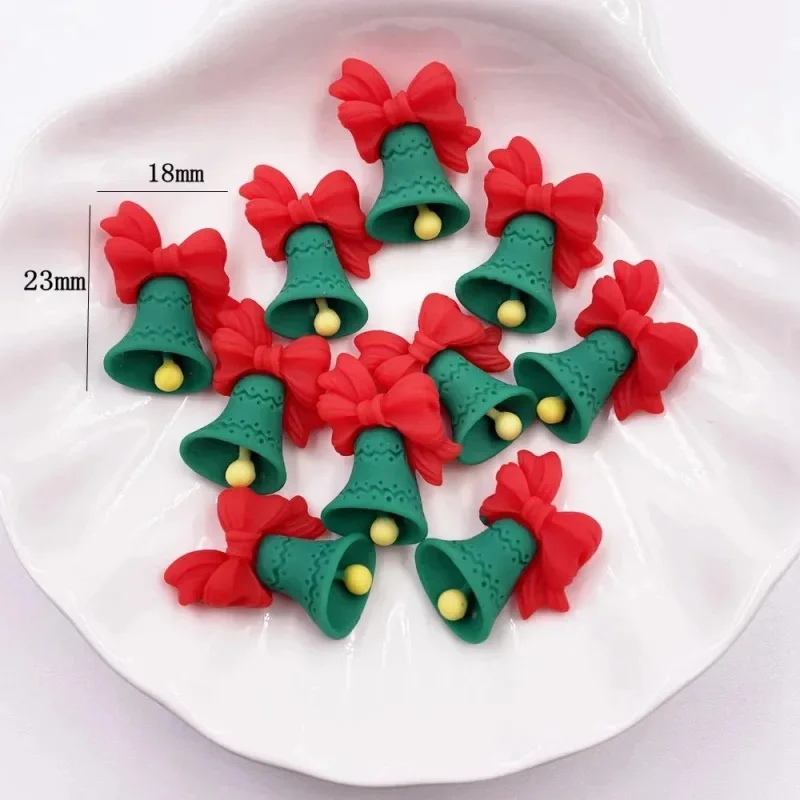 20/40pcs Colorful Resin Snowman Bear Penguin Santa Claus Tree Gift Box Elk Flatback Scrapbook Craft DIY Accessory Decor Figurine