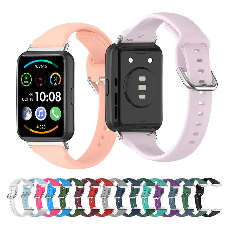 

Ремешок для часов Huawei Watch FIT 2, спортивный сменный фитнес-браслет с металлической пряжкой, тонкий браслет, аксессуары