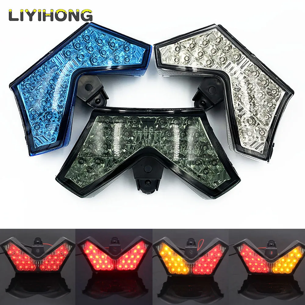 Clear/Smoke Motorcycle Taillight LED Brake Turn Signal Rear Tail Light For Kawasaki Ninja ZX14 ZX14R ZZR1400 Taillight 2006-2015