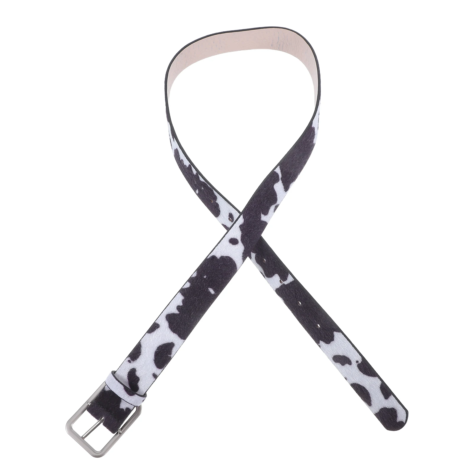 

Simulated Horsehair Belt Women Pink Cowgirl Animal Print Pu Adjustable Waist Belts Female Decor Chain Fashion Body