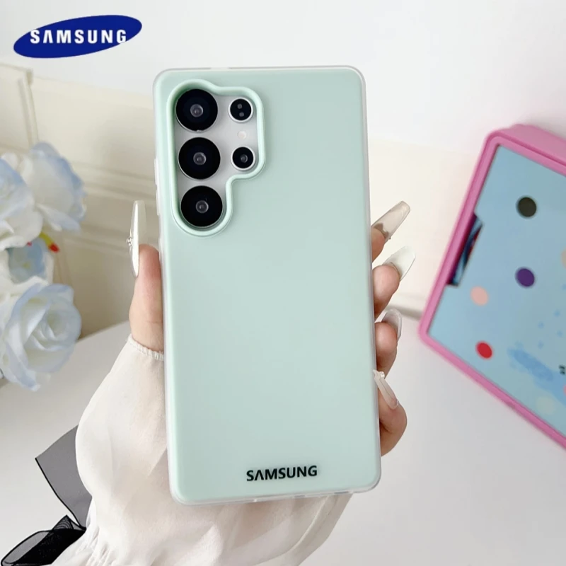 كاندي كولور جيلي 2 في 1 حافظة من السيليكون السائل لهاتف سامسونج جالاكسي S25 Plus S23 FE S24 S23 A54 A26 A15 A17 غطاء ناعم فائق غير لامع