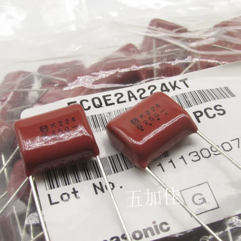 10-100pcs ECQE2A224KT 250V0.22UF 220NF 250VAC imported CBB film polyester capacitor