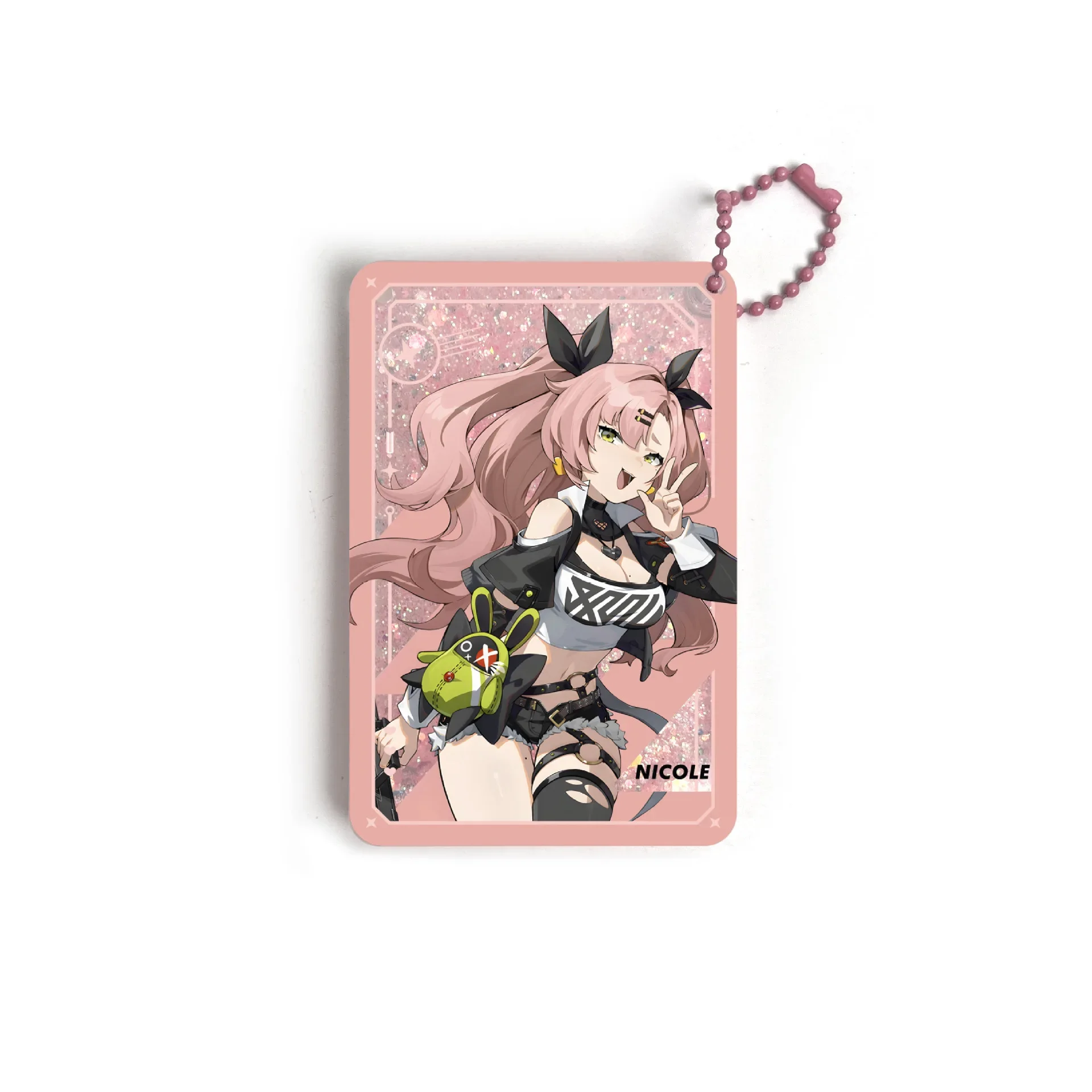 Nicole DeMara Eileen Jo Nekomiya Mana Popular Game Peripheral Quicksand Ticket Creative Ornament Keychain Kawaii Creative Gifts