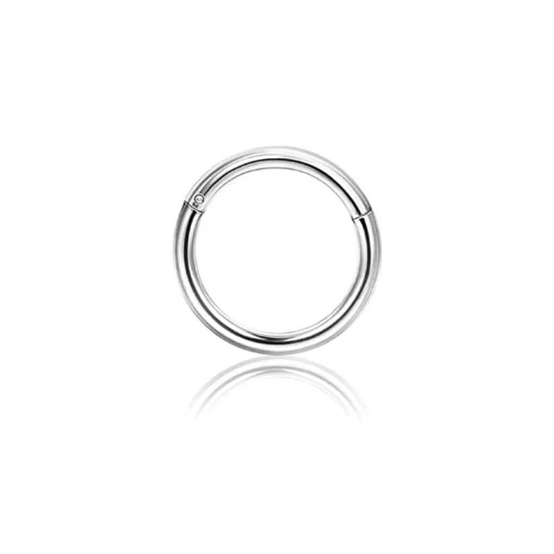 Stainless Steel Opal Septum Clicker Ring