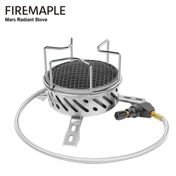 Réchaud Radiant à Grain d'Érable au enquêter, Brûleur à Gaz Compact et Coupe-Vent avec Valve de Régulation de Pression, Réchaud de Camping et de Randonnée