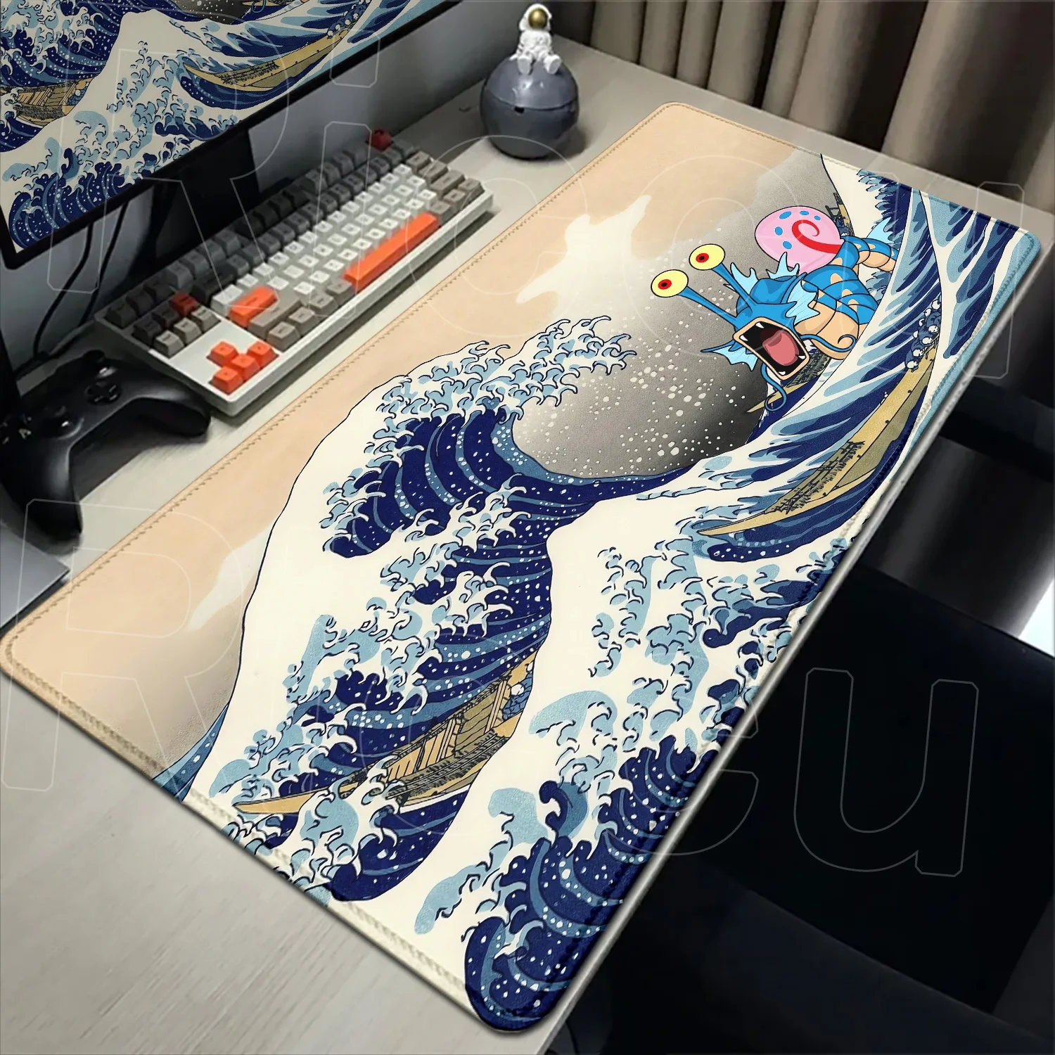 

New Cool Anime Mouse Pad P-pokemon Gyarados 900x400mm Gaming Accessories Carpet Gamer Keyboard Desk Mat Non-Slip Laptop Mousepad