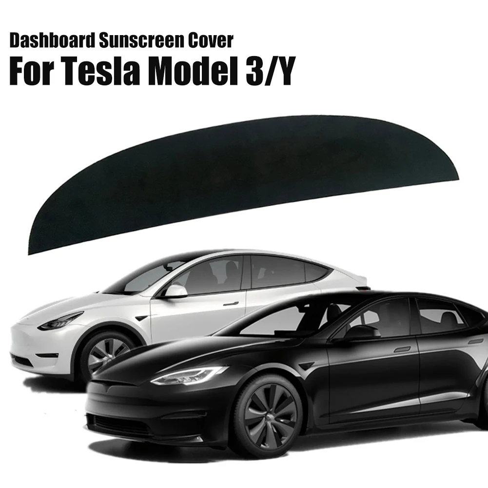 

For Tesla Model 3/Y 17-23 Dashboard Cover Suede Sun Protection Instrument Panel Pad Sunshade Protection Interior Accessories