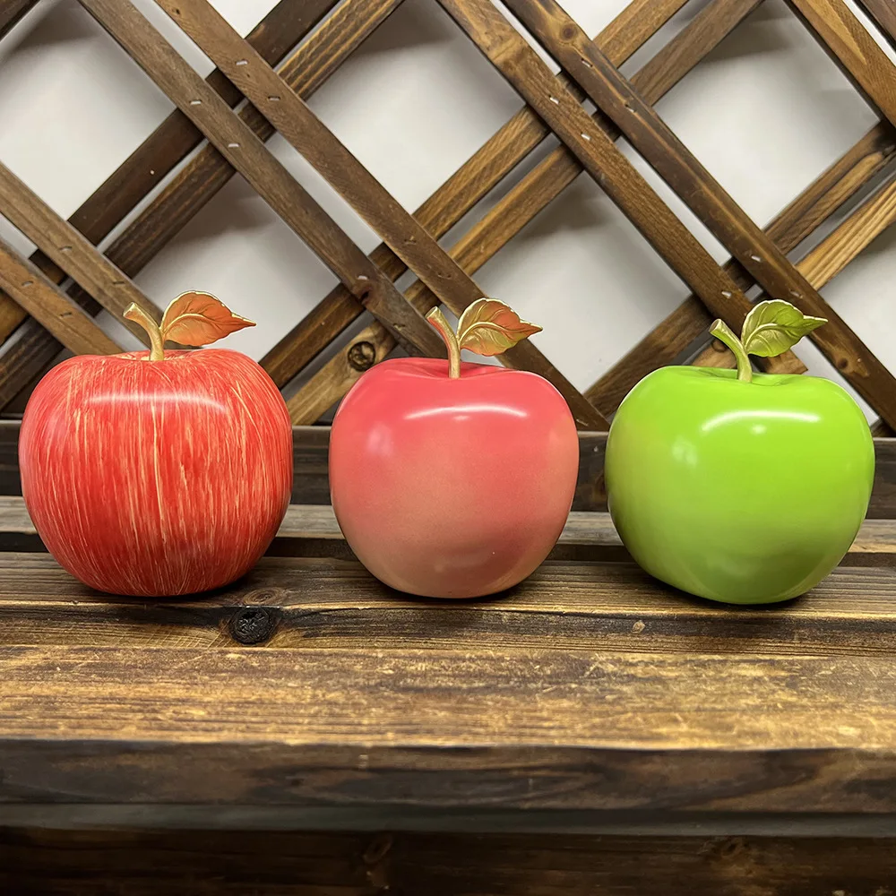 brass apple ornament simulation home living room decoration gift persimmon
